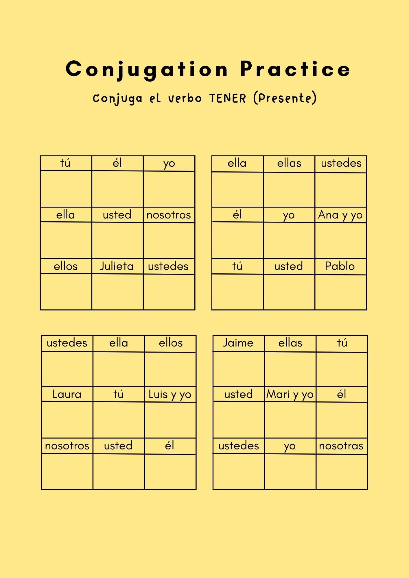 verb conjugation in spanish 